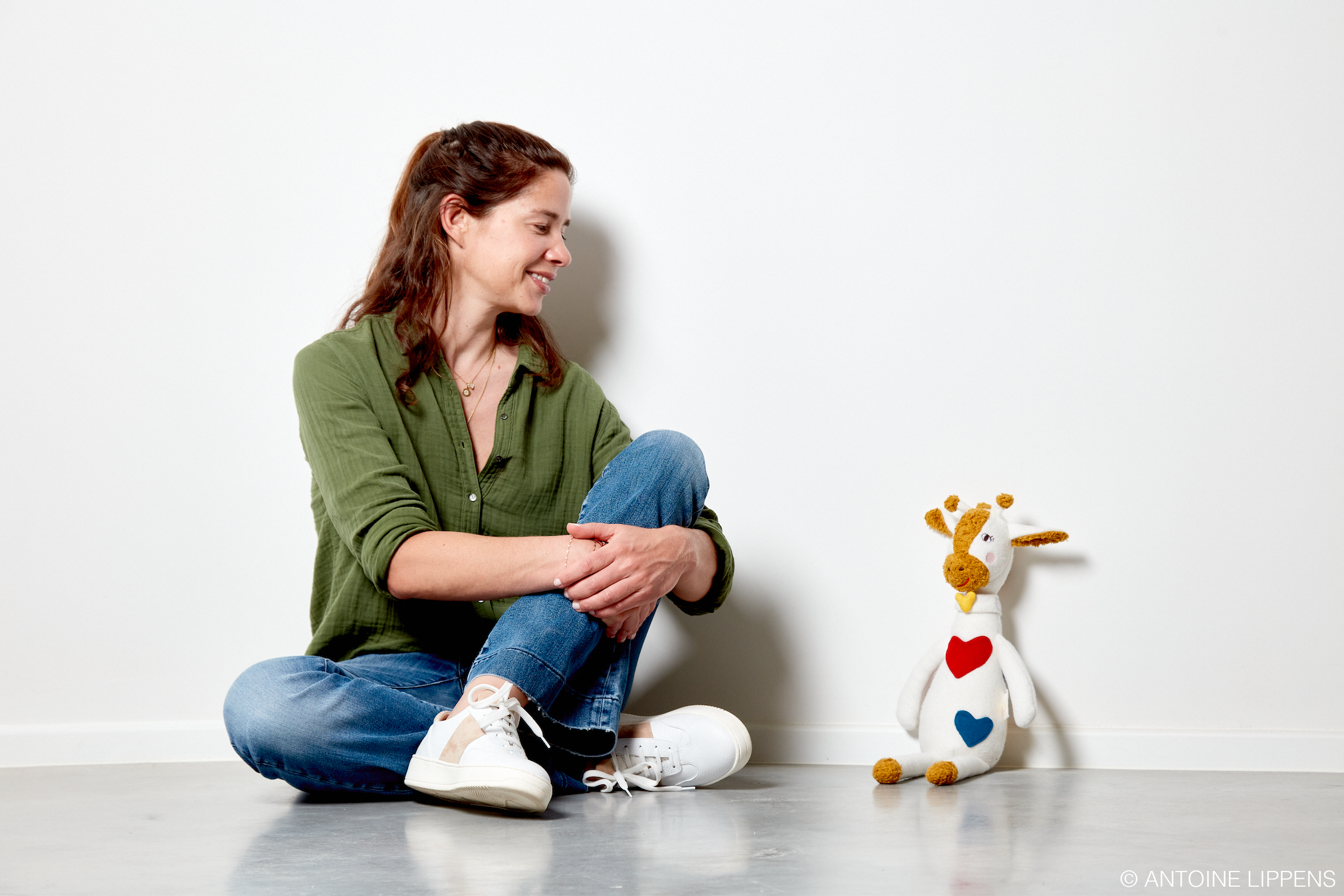 Séverine de Sadeleer et AMA la Girafe